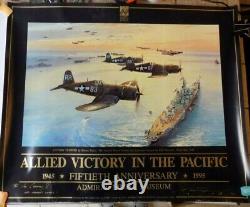 VICTORY IN THE PACIFIC Fiftieth Anniversary WWII Print SIGNED by Artist R Taylor