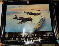 VICTORY IN THE PACIFIC Fiftieth Anniversary WWII Print SIGNED by Artist R Taylor