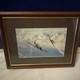 Vtg Framed Lithograph Spitfire In Sky Signed Robert Taylor 38cm X 49cm