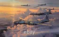 Valor in the Pacific by Robert Taylor aviation art signed by WWII B-29 Aircrew