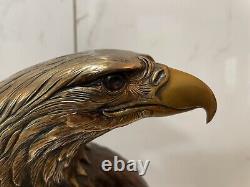 Vigilance 16 American Bald Eagle Bronze Sculpture Signed Robert Taylor 30 Lb