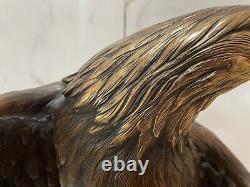 Vigilance 16 American Bald Eagle Bronze Sculpture Signed Robert Taylor 30 Lb