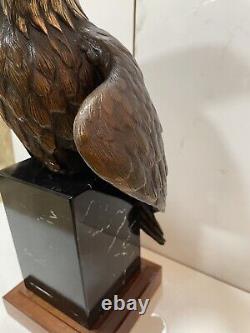 Vigilance 16 American Bald Eagle Bronze Sculpture Signed Robert Taylor 30 Lb