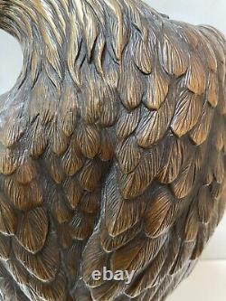 Vigilance 16 American Bald Eagle Bronze Sculpture Signed Robert Taylor 30 Lb