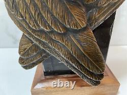 Vigilance 16 American Bald Eagle Bronze Sculpture Signed Robert Taylor 30 Lb