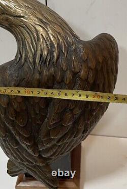 Vigilance 16 American Bald Eagle Bronze Sculpture Signed Robert Taylor 30 Lb