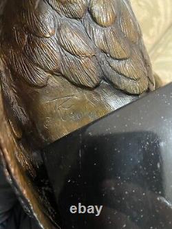 Vigilance 16 American Bald Eagle Bronze Sculpture Signed Robert Taylor 30 Lb