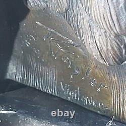 Vigilance Large American Bald Eagle Bronze Sculpture Signed Robert Taylor 30 Lb