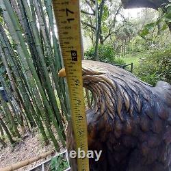 Vigilance Large American Bald Eagle Bronze Sculpture Signed Robert Taylor 30 Lb