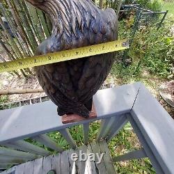 Vigilance Large American Bald Eagle Bronze Sculpture Signed Robert Taylor 30 Lb