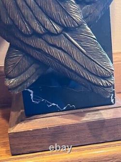 Vigilance Large American Bald Eagle Bronze Sculpture Signed Robert Taylor 30 Lb