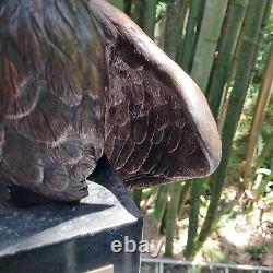 Vigilance Large American Bald Eagle Bronze Sculpture Signed Robert Taylor 30 Lb
