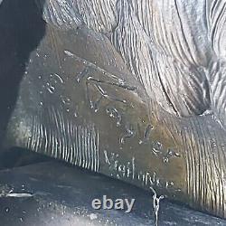 Vigilance Large American Bald Eagle Bronze Sculpture Signed Robert Taylor 30 Lb