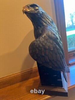 Vigilance Large American Bald Eagle Bronze Sculpture Signed Robert Taylor 30 Lb