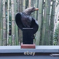 Vigilance Large American Bald Eagle Bronze Sculpture Signed Robert Taylor 30 Lb
