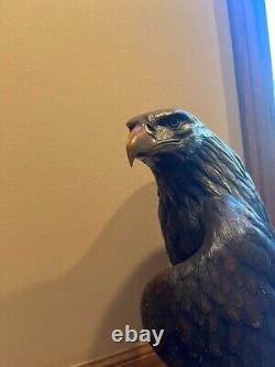 Vigilance Large American Bald Eagle Bronze Sculpture Signed Robert Taylor 30 Lb