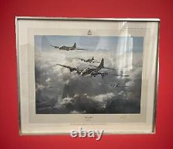 WW2 B-17 MEMPHIS BELLE Cpt ROBERT K MORGAN Signed Robert Taylor print FRAMED