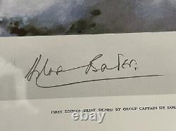 WW2 RAF SPITFIRE DOUGLAS BADER JOHNNIE JOHNSON Signed Robert Taylor print FRAMED