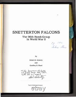 WWII 96th Bomb Group SNETTERTON FALCONS author Robert Doherty SIGNED book SEEMAN