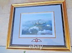 WWII Basil Jackson Signed VC Recipient Lancaster by Robert Taylor Framed Print