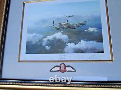 WWII Basil Jackson Signed VC Recipient Lancaster by Robert Taylor Framed Print