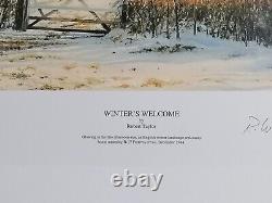 Winters Welcome print by Robert Taylor 23/50 limited edition signed