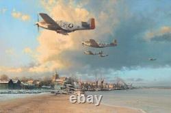 Wwii Aviation Print Towards The Home Fires Robert Taylor Free Shipping