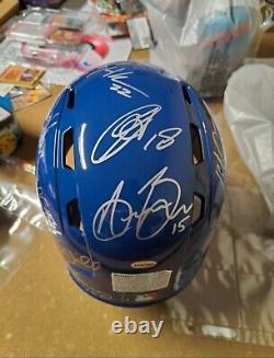 2018 Casque dédicacé des Dodgers 19 Signatures Kershaw, Bellinger, Joc, Roberts
