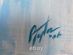 28 x 22 Arnold Palmer Peinture Acrylique Originale par l'Artiste Robert Taylor Signée