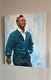 28 X 22 Peinture Acrylique Originale Arnold Palmer Par L'artiste Robert Taylor Signée