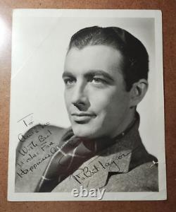 Acteur ROBERT TAYLOR Metro Goldwyn Mayer PHOTO médiatique SIGNÉE / Numérotée