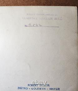 Acteur ROBERT TAYLOR Metro Goldwyn Mayer PHOTO médiatique SIGNÉE / Numérotée