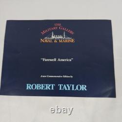 Adieu Amérique RMS Queen Mary Robert Taylor LE Impression Signée Capt Jones