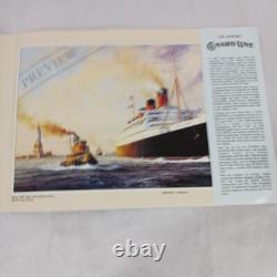 Adieu Amérique RMS Queen Mary Robert Taylor LE Impression Signée Capt Jones