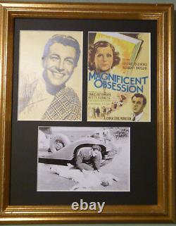 Affichage signé et dédicacé de Robert Taylor pour Magnificent Obsession avec Coa