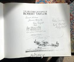 As de la chasse de la Seconde Guerre mondiale, livres signés par plusieurs as de la chasse BOB et peintures de combats aériens de Robert Taylor