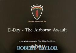 Assaut Aérien du Jour J R Taylor Impressions Signées Bob Hope, Charlton Heston + 2 Impressions
