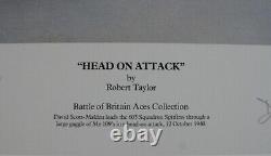 Attaque de front par Robert Taylor avec impression signée par un pilote COA