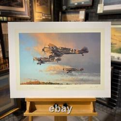 Bf109s Luftwaffe 'CHASSEURS À L'AUBE' Édition Limitée Imprimée par Robert Taylor