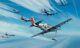 Chasseurs De Jets Par Robert Taylor Aviation Art Signé Par Les Pilotes De Mustang De La Seconde Guerre Mondiale