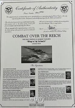 Combat au-dessus du Reich Robert Taylor Édition Limitée Signée et Numérotée Imprimer