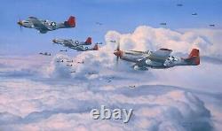 Combattant Red Tails, Robert Taylor Preuve d'Artiste, Charles McGee & Les Aviateurs de Tuskegee