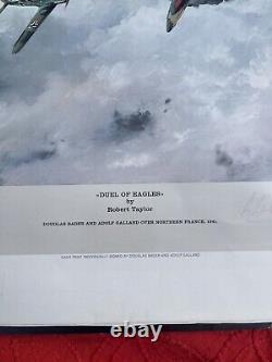 Duel d'aigles signé Douglas Bader et Adolf Garland impression Robert Taylor