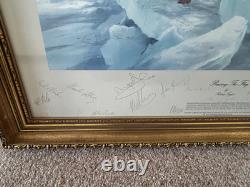 Expédition Transglobe Impression signée Robert Taylor Lever le Drapeau 1982 Fiennes