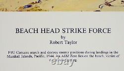 Force de frappe de la tête de plage signée par F4U Corsair Aces LTD ED Print par Robert Taylor