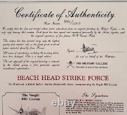 Force de frappe de la tête de plage signée par F4U Corsair Aces LTD ED Print par Robert Taylor