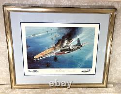 Frappe de Midway contre l'Akagi par Robert Taylor Édition limitée Print 460/1250