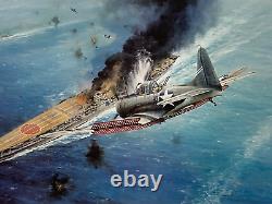 Frappe de Midway contre l'Akagi par Robert Taylor Édition limitée Print 460/1250