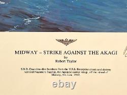 Frappe de Midway contre l'Akagi par Robert Taylor Édition limitée Print 460/1250