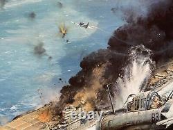 Frappe de Midway contre l'Akagi par Robert Taylor Édition limitée Print 460/1250